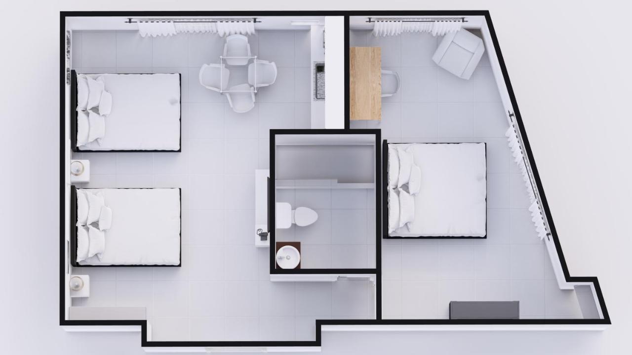 Suite Familiare Premium con 1 Camera da Letto e Cucina