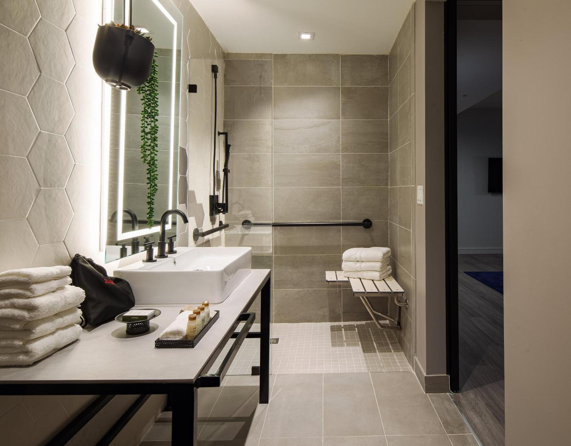 King Suite with Mobility Accessible Roll-In Shower