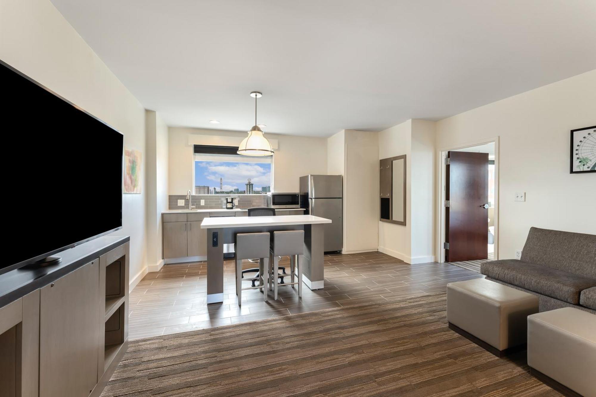 One-Bedroom King Suite Sofa Bed Kitchen
