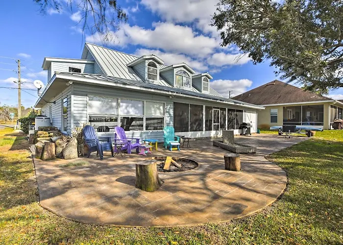 Waterfront Lake Placid Home W/ Dock & Fire Pit