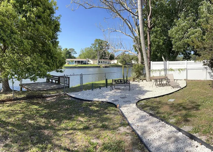 Private Tropical Waterfront Sanctuary W Pool, Hot Tub & An Island! Pet Friendly