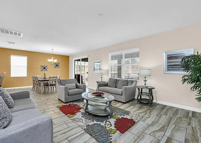 Villa At Champions Gate Resort In Orlando Near Theme Parks With Private Pool, Spa & Movie Theater