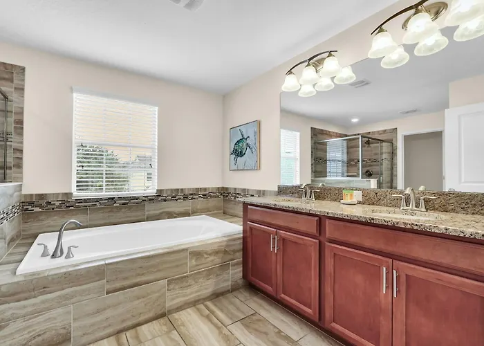 Villa At Champions Gate Resort In Orlando Near Theme Parks With Private Pool, Spa & Movie Theater