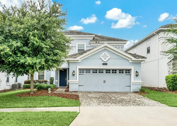 Villa At Champions Gate Resort In Orlando Near Theme Parks With Private Pool, Spa & Movie Theater