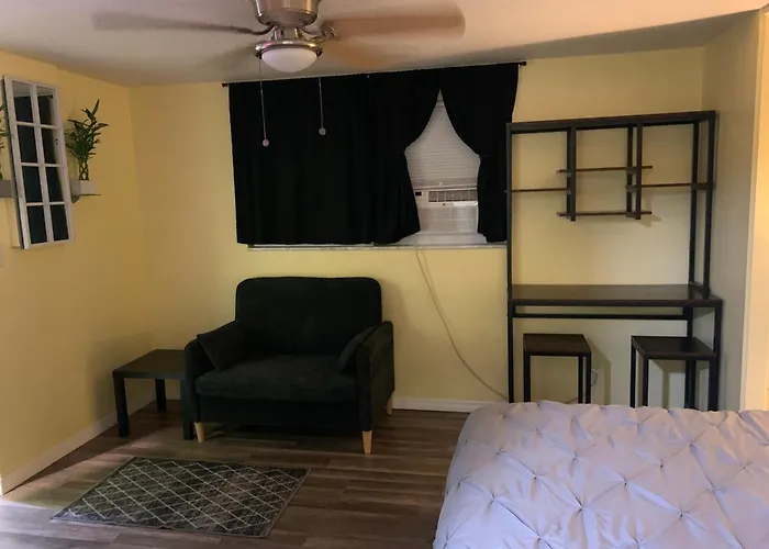 Private Suite With Small Kitchen Private Bathroom Entrance Porch And Driveway