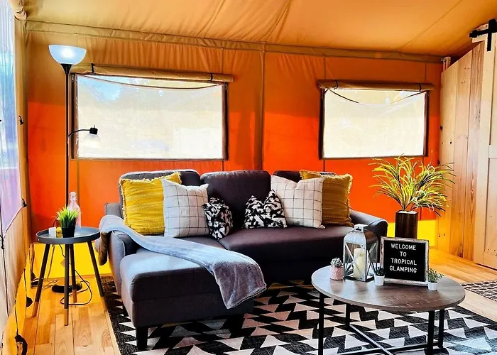 Outstanding Safari Tent With Jacuzzi And And Beautiful Outdoor And Indoor Living In Florida