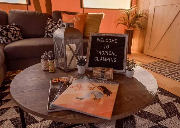 Outstanding Safari Tent With Jacuzzi And And Beautiful Outdoor And Indoor Living In Florida