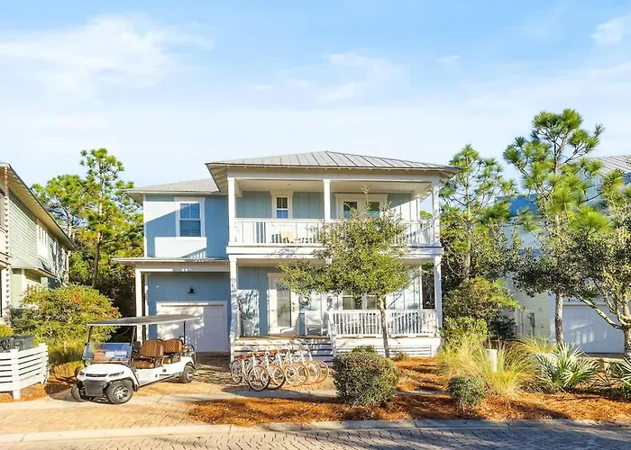 Saffron Sands By Stay On 30A- Pool, Bikes, Golf Cart