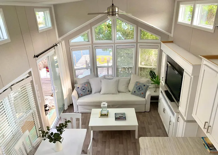 Waterfront Tiny Home Pool Dock Kayaks Paddleboards