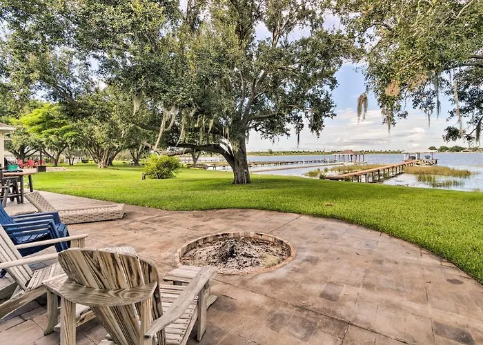 Waterfront Lake Placid Home W/ Dock & Fire Pit